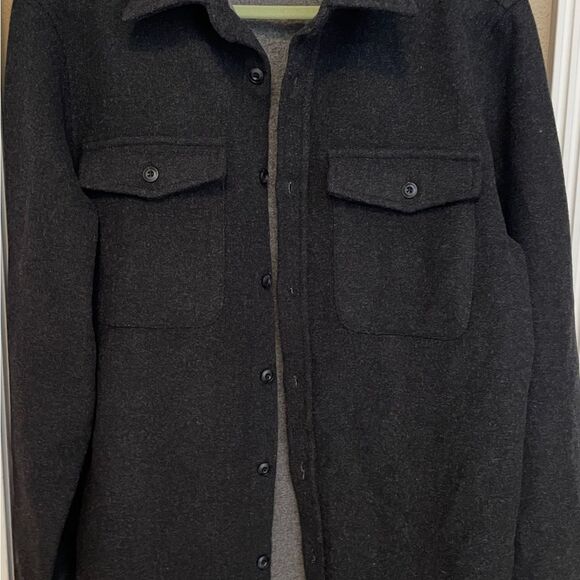 Taylor Stitch Maritime Wool Blend Dark Gray Substantial Shirt Jacket Size 44(XL) - Picture 10 of 16